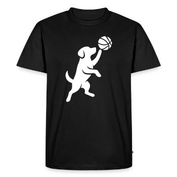 Minimalist Silhouette Basketball Player Throw - Men's Premium Organic T-Shirt - black - Front - Nico (187cm)