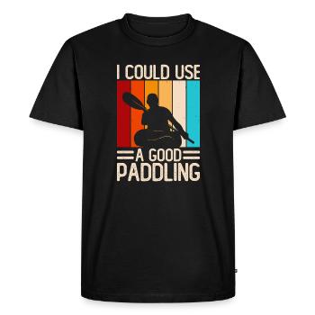 Humour Pagaie Paddleboard pour Amateurs - T-shirt Premium bio Homme - noir - Devant - Nico (187cm)