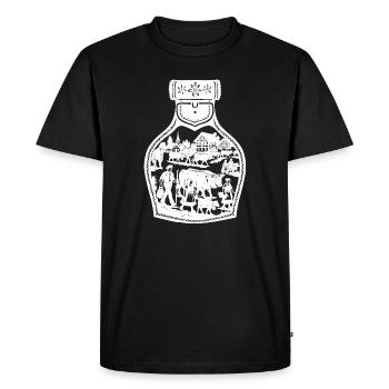 Descente alpine blanche - T-shirt Premium bio Homme - noir - Devant - Nico (187cm)