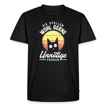 Ils aiment probablement poser des questions inutiles - T-shirt Premium bio Homme - noir - Devant - Nico (187cm)