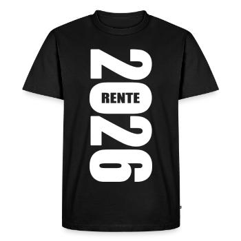 Pension 2026 - Retirement - Pension - Men's Premium Organic T-Shirt - black - Front - Nico (187cm)