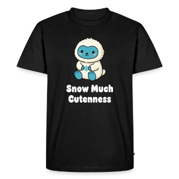 Ours des neiges câlin en costume duveteux - T-shirt Premium bio Homme - noir - Devant - Nico (187cm)