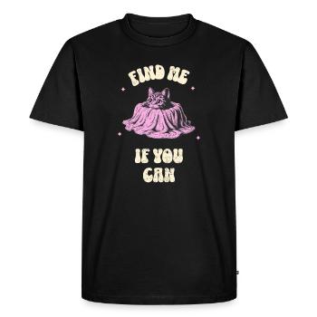 Find me if you can - Men's Premium Organic T-Shirt - black - Front - Nico (187cm)