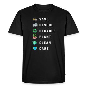 Changement climatique Environnement Protection de l’environnement - T-shirt Premium bio Homme - noir - Devant - Nico (187cm)