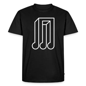 Musical Notes Illusion Gift for Musician Singer - Men's Premium Organic T-Shirt - black - Front - Nico (187cm)