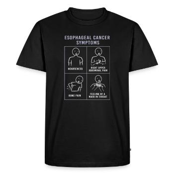 Cancer de l’œsophage Survivant du cancer de la chimiothérapie - T-shirt Premium bio Homme - noir - Devant - Nico (187cm)