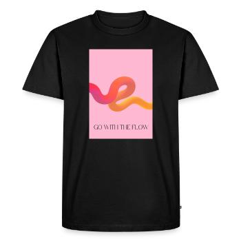 Going with the flow - Men's Premium Organic T-Shirt - black - Front - Nico (187cm)