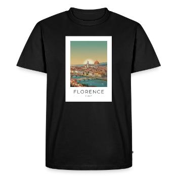 Crépuscule au-dessus de la cathédrale de Florence - T-shirt Premium bio Homme - noir - Devant - Nico (187cm)