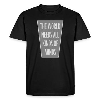 Le monde a besoin de toutes sortes d’esprits inspirants - T-shirt Premium bio Homme - noir - Devant - Nico (187cm)