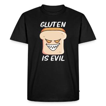 Gluten sans gluten - T-shirt Premium bio Homme - noir - Devant - Nico (187cm)