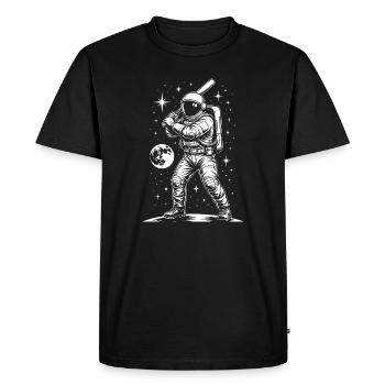 Astronaute Batte de baseball Sports Spatiaux Cosmos - T-shirt Premium bio Homme - noir - Devant - Nico (187cm)