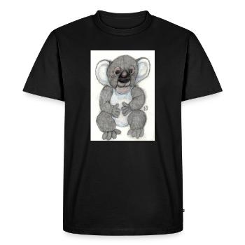 Koala - T-shirt Premium bio Homme - noir - Devant - Nico (187cm)