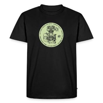 AWO tours moteur vert clair - T-shirt Premium bio Homme - noir - Devant - Nico (187cm)