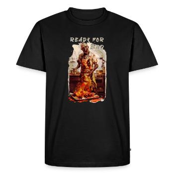Ready For BBQ Zombie Grill Cook Bier Grillparty - Männer Premium Bio T-Shirt - Schwarz - Vorne - Nico (187cm)