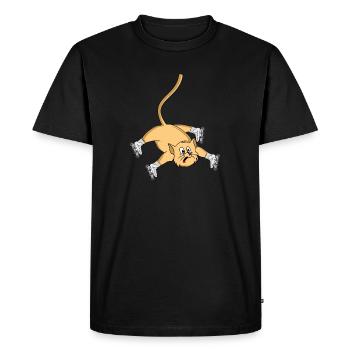 Roller Skate Inline Skates Newbie Cat Gift - Men's Premium Organic T-Shirt - black - Front - Nico (187cm)