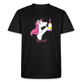 Licorne mariée groupe sekt Célébrer Doux Rose Cheval - T-shirt Premium bio Homme - noir - Devant - Nico (187cm)