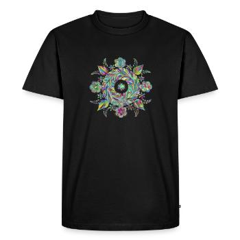 Mandala Art - T-shirt Premium bio Homme - noir - Devant - Nico (187cm)