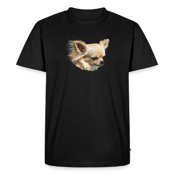 Chihuahua, petits chiens - T-shirt Premium bio Homme - noir - Devant - Nico (187cm)
