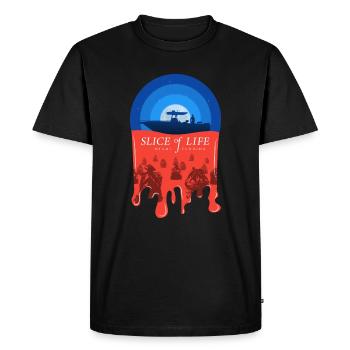 Tranche de vie - T-shirt Premium bio Homme - noir - Devant - Nico (187cm)