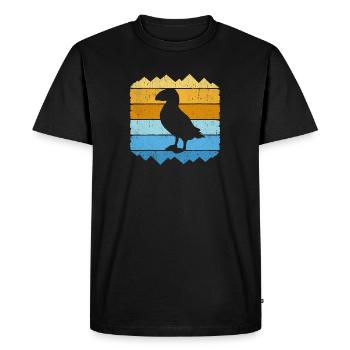 Puffin Papageitaucher Papageientaucher Île - T-shirt Premium bio Homme - noir - Devant - Nico (187cm)