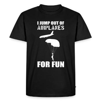 Funny skydiving skydiver - Men's Premium Organic T-Shirt - black - Front - Nico (187cm)