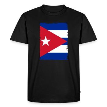 Cuba Drapeau Caraïbes Vacances Cuba Voyage La Havane - T-shirt Premium bio Homme - noir - Devant - Nico (187cm)