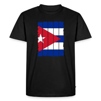 Cuba Drapeau Caraïbes Vacances Cuba Voyage La Havane - T-shirt Premium bio Homme - noir - Devant - Nico (187cm)
