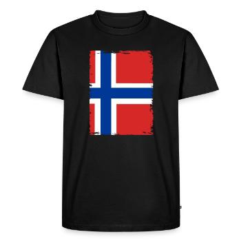 Drapeau de la Norvège Scandinavie Drapeau norvégien - T-shirt Premium bio Homme - noir - Devant - Nico (187cm)