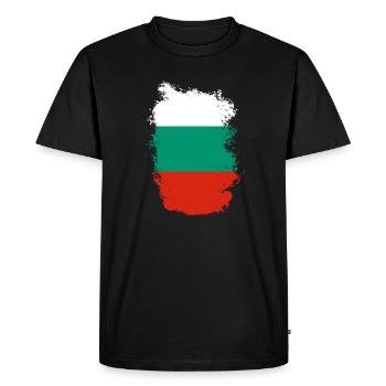 Drapeau Bulgarie Drapeau bulgare Sables d'Or - T-shirt Premium bio Homme - noir - Devant - Nico (187cm)