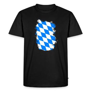 Bavaria Flag Used Look Bavarian Flag Vintage - Men's Premium Organic T-Shirt - black - Front - Nico (187cm)