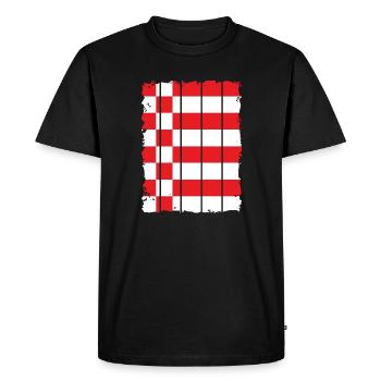 Drapeau de Brême Drapeau de Brême - T-shirt Premium bio Homme - noir - Devant - Nico (187cm)