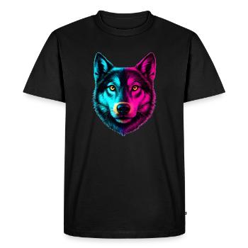 Chien Loup Berger néon - T-shirt Premium bio Homme - noir - Devant - Nico (187cm)