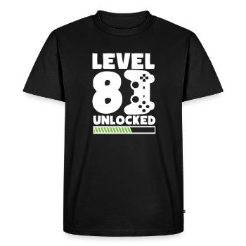 8th Birthday Gamer Level 8 - Men's Premium Organic T-Shirt - black - Front - Nico (187cm)