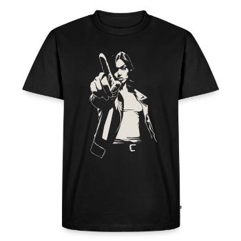 Don't do that! - Men's Premium Organic T-Shirt - black - Front - Nico (187cm)
