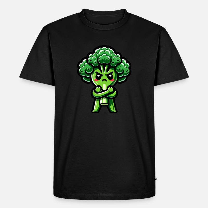 Wütender Brokkoli - Männer Premium Bio T-Shirt - Schwarz
