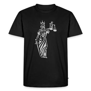 Justitia - Men's Premium Organic T-Shirt - black - Front - Nico (187cm)