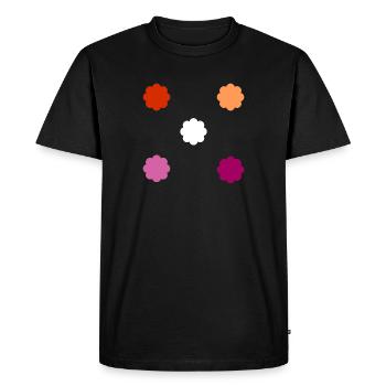 Fierté lesbienne subtile - T-shirt Premium bio Homme - noir - Devant - Nico (187cm)