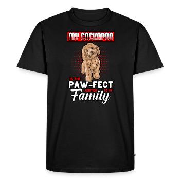 My Cockapoo Is The Paw fect Addition To My Family - Men's Premium Organic T-Shirt - black - Front - Nico (187cm)
