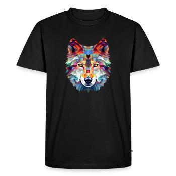 Rêve de couleur WOLF - T-shirt Premium bio Homme - noir - Devant - Nico (187cm)