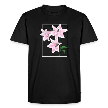 Fleur de lys - T-shirt Premium bio Homme - noir - Devant - Nico (187cm)