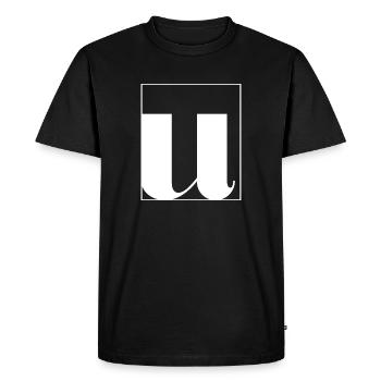 Lettre alphabet u - T-shirt Premium bio Homme - noir - Devant - Nico (187cm)