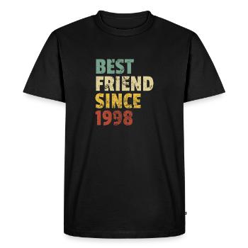 Meilleur ami depuis 1998 Slogan d’anniversaire drôle - T-shirt Premium bio Homme - noir - Devant - Nico (187cm)