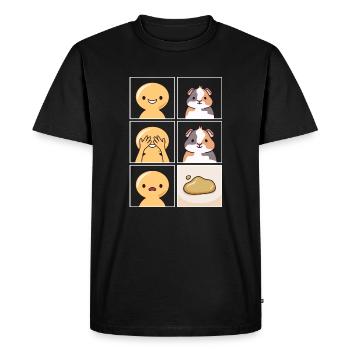 Guinea Pig Pee Design pour les propriétaires de cochons d’Inde - T-shirt Premium bio Homme - noir - Devant - Nico (187cm)