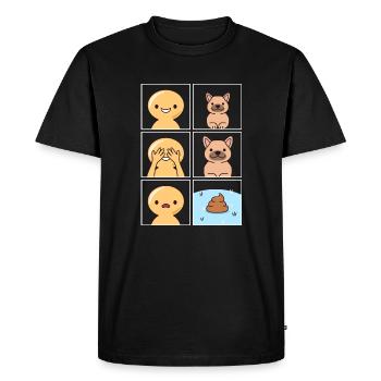 Conception de crottes de chien pour les propriétaires de chiens - T-shirt Premium bio Homme - noir - Devant - Nico (187cm)