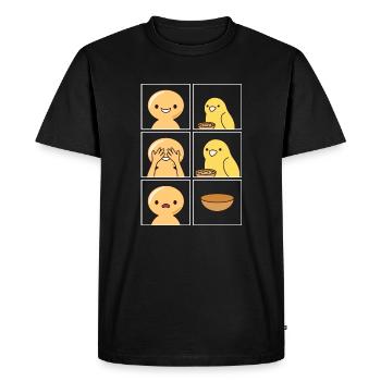 Canary Eats Fast Design for Fans - Men's Premium Organic T-Shirt - black - Front - Nico (187cm)