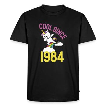 Cool depuis 1984 Dabbing chat 38ème anniversaire - T-shirt Premium bio Homme - noir - Devant - Nico (187cm)