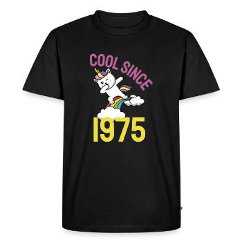 Cool depuis 1975 Dabbing chat 47ème anniversaire - T-shirt Premium bio Homme - noir - Devant - Nico (187cm)
