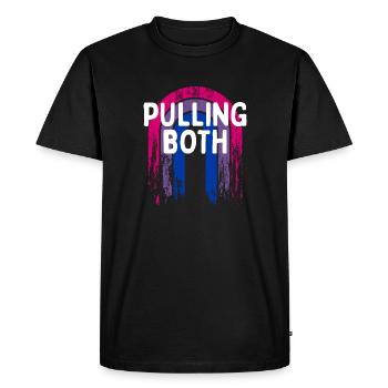 Tirer les deux couples bisexuels LGBTQ Bi Pride drôles - T-shirt Premium bio Homme - noir - Devant - Nico (187cm)