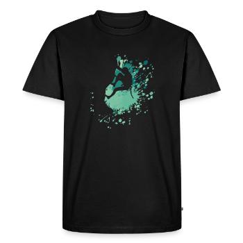Climber Extreme Sport Color Splash - Men's Premium Organic T-Shirt - black - Front - Nico (187cm)
