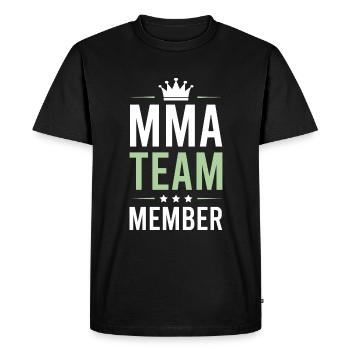 Mma Team - Men's Premium Organic T-Shirt - black - Front - Nico (187cm)